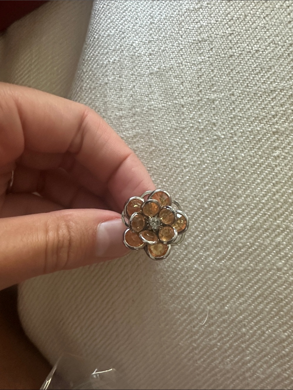 Orange Flower Ring